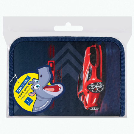 Пенал BRAUBERG, 1 отделение, полиэстер, 21х14 см, "Rapid style", 270711 - Пеналы каркасные