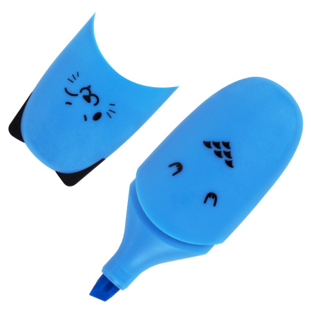 Текстовыделитель мини BRAUBERG KIDS "CUTE CATS NEON", АССОРТИ В ПЛАСТИКОВОЙ БАНКЕ, 1-5 мм, 152433 - Текстовыделители