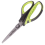 Ножницы ЮНЛАНДИЯ "BASIC", 140 мм, ребристые резиновые вставки, черно-салатовые, европодвес, 236990 - Ножницы детские