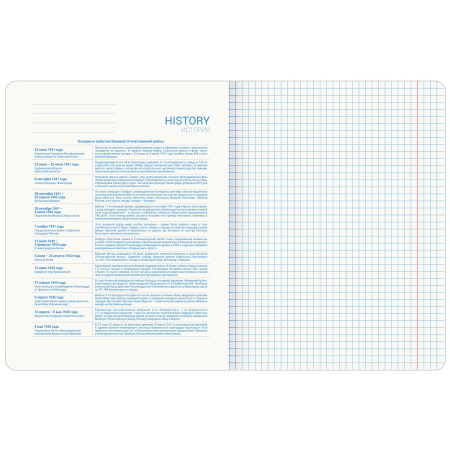 Тетрадь предметная со справочным материалом ORIGINAL 48 л., TWIN лак, ИСТОРИЯ, клетка, BRAUBERG, 404304 - Тетради предметные