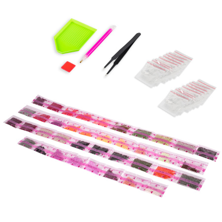 Картина стразами (алмазная мозаика) 40х50 см, ОСТРОВ СОКРОВИЩ "Цветочная симфония августа", без подрамника, 662589 - Алмазная вышивка