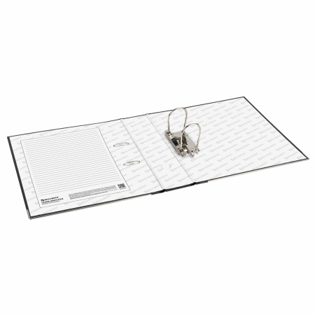 Папка-регистратор BRAUBERG, фактура стандарт, с мраморным покрытием, 75 мм, черный корешок, 220987 - Папки-регистраторы с арочным механизмом