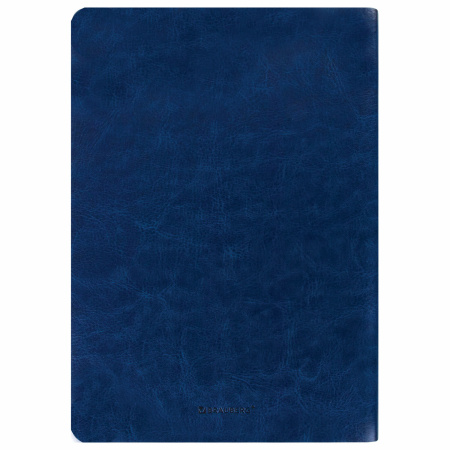 Тетрадь 48 л. в линию обложка гладкий кожзам, сшивка, A5 (147х210мм), ТЕМНО-СИНИЙ, BRAUBERG VIVA, 403894 - Тетради 40-48 листов