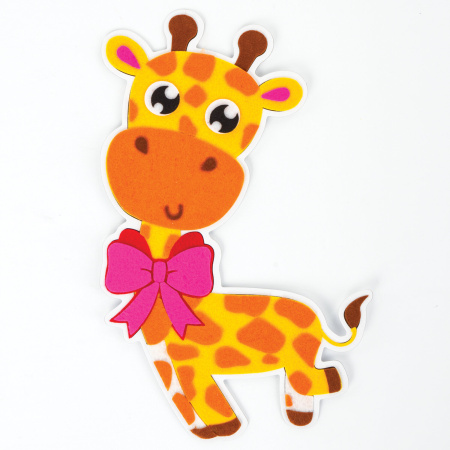 Набор для творчества "Аппликация из фетра", "Жираф", основа 20х15 см, ЮНЛАНДИЯ, 662385 - Создание аппликаций