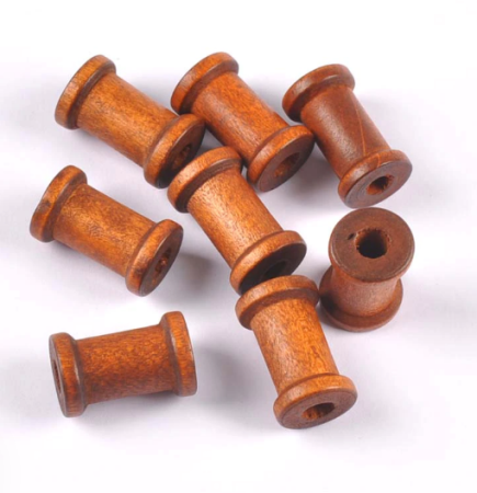 Деревянная катушка натурального цвета, размер 12*20 мм, 6 шт