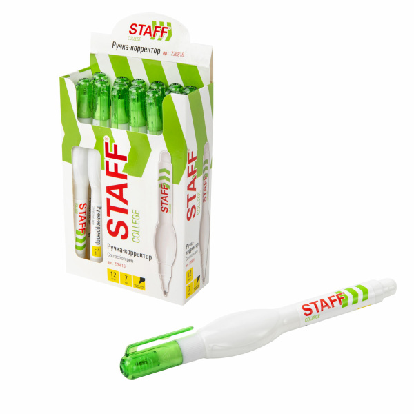 Ручка-корректор STAFF "College", 7 мл, металлический наконечник, 226816 - Корректирующие ручки
