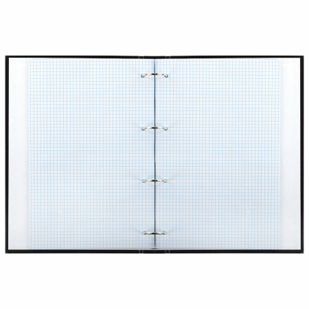 Тетрадь на кольцах БОЛЬШАЯ А4 (210х305 мм), 100 листов, твердый картон, клетка, BRAUBERG, Dark, 404101 - Тетради на кольцах и сменные блоки к ним