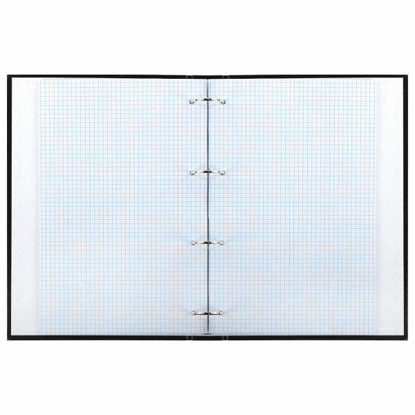 Тетрадь на кольцах БОЛЬШАЯ А4 (210х305 мм), 100 листов, твердый картон, клетка, BRAUBERG, Dark, 404101 - Тетради на кольцах и сменные блоки к ним