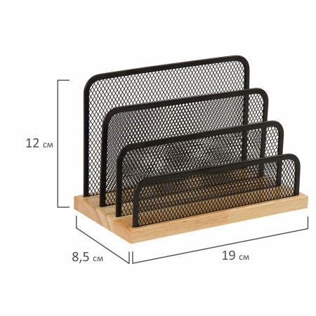 Набор настольный GALANT "Wood&Metal", 8 предметов, светлое дерево и черный металл, 230878 - Настольные наборы и аксессуары из дерева