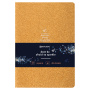 Тетрадь 48 л. в клетку обложка кожзам с блестками, сшивка, A5 (147х210мм), ЗОЛОТОЙ, BRAUBERG SPARKLE, 403851 - Тетради 40-48 листов