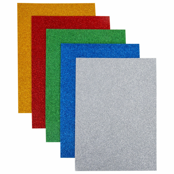 Пористая резина/фоамиран А4, 2 мм, ЮНЛАНДИЯ, 5 листов, 5 цветов, яркие цвета, блестки, 662052 - Цветная пористая резина и пластик Пористая резина/фоамиран А4, 2 мм, ЮНЛАНДИЯ, 5 листов, 5 цветов, яркие цвета, блестки, 662052 - Цветная пористая резина и пластик