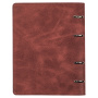Тетрадь на кольцах А5 (180х220 мм), 120 листов, под кожу, клетка, BRAUBERG "Main", коричневый, 401710 - Тетради на кольцах и сменные блоки к ним