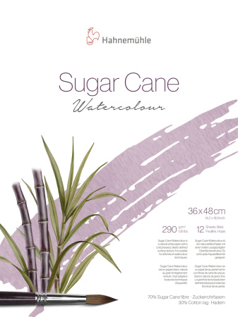 Альбом склейка для акварели SugarCane, 290г, 36х48, 12 листов, среднее зерно