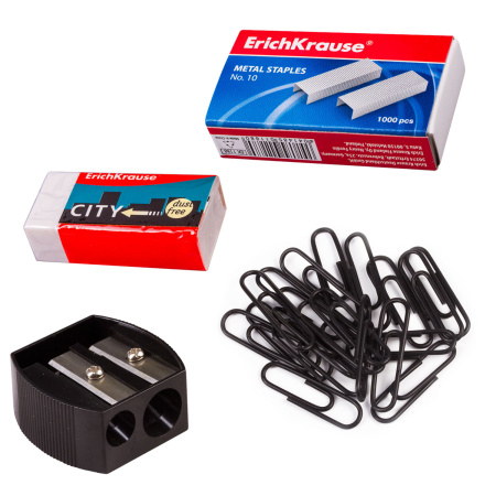 Канцелярский набор ERICH KRAUSE "Офисный", 14 предметов, 12 - Наборы офисные пластиковые с наполнением