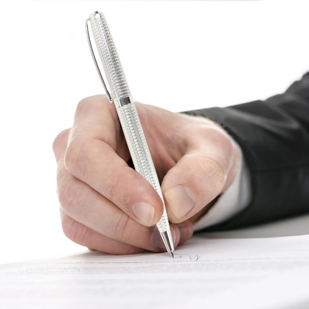 Ручка подарочная шариковая GALANT "Royal Platinum", корпус серебристый, хромированные детали, пишущий узел 0,7 мм, синяя, 140962 - Ручки шариковые подарочные