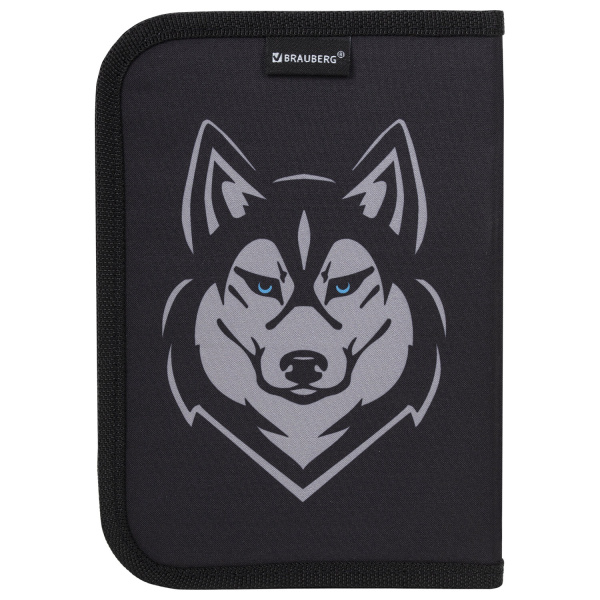 Пенал BRAUBERG, 1 отделение, полиэстер, 21х14 см, "Husky", 271532 - Пеналы каркасные