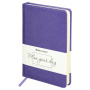 Ежедневник недатированный А5 138х213 мм BRAUBERG "Imperial" под кожу, 160 л., фиолетовый, 111854 - Ежедневники с покрытием "под кожу и ткань"