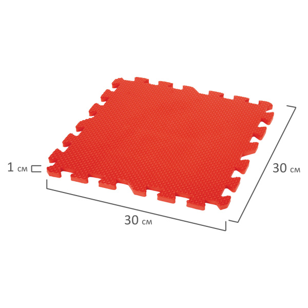 Коврик-пазл напольный 0,9х0,9 м, мягкий, цветной, 9 элементов 30х30 см, толщина 1 см, ЮНЛАНДИЯ, 664663 - Игрушки развивающие