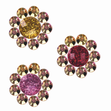 Стразы самоклеящиеся "КРАСКИ ЛЕТА", 6-10 мм, 48 штук, ассорти, на подложке, ОСТРОВ СОКРОВИЩ, 662231 - Стразы для творчества