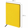 Блокнот БОЛЬШОЙ ФОРМАТ (180х250 мм) B5, BRAUBERG "Metropolis Mix", под кожу, 80 л., клетка, желтый, 113311 - Бизнес-блокноты и бизнес-тетради