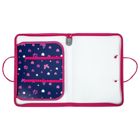 Папка для труда на молнии с ручками ПИФАГОР А4, 1 отделение, пластик, органайзер, "Positive kitty", 271472 - Папки для тетрадей и уроков труда