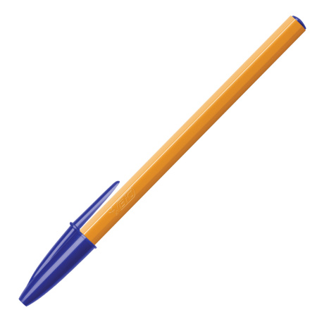 Ручка шариковая BIC "Orange", СИНЯЯ, корпус оранжевый, узел 0,8 мм, линия письма 0,3 мм, 8099221 - Ручки шариковые неавтоматические