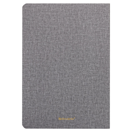 Тетрадь 48 л. в клетку обложка кожзам под рогожку, сшивка, A5 (147х210мм), СЕРЫЙ, BRAUBERG HARMONY, 403833 - Тетради 40-48 листов