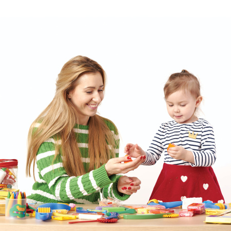 Пластилин JOVI (Испания), набор, 8 цветов, 200 г, 12 форм, 3 стека, скалка, пластиковый чемодан, 230 - Пластилин