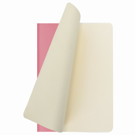 Тетрадь 48 л. в точку обложка кожзам SoftTouch, сшивка, A5 (147х210мм), РОЗОВЫЙ, BRAUBERG RAINBOW, 403882 - Тетради 40-48 листов