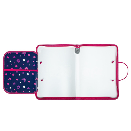 Папка для труда на молнии с ручками ПИФАГОР А4, 1 отделение, пластик, органайзер, "Positive kitty", 271472 - Папки для тетрадей и уроков труда