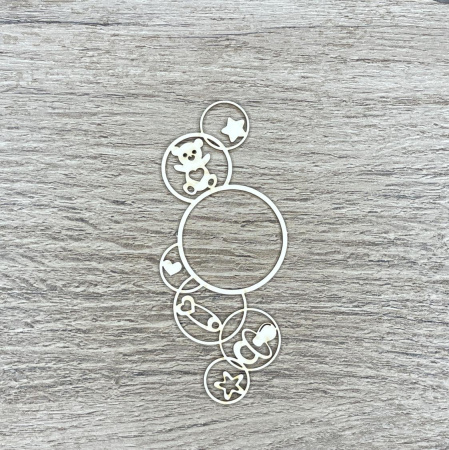 Чипборд рамка "Кружочки" толщина 1,55 мм