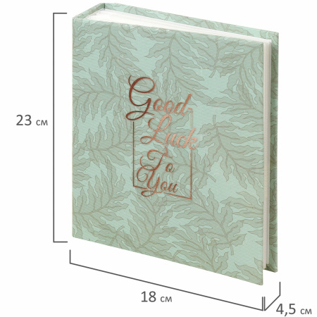 Фотоальбом BRAUBERG "Папоротник" на 200 фото 10х15 см, твердая обложка, термосварка, 391171 - Фотоальбомы