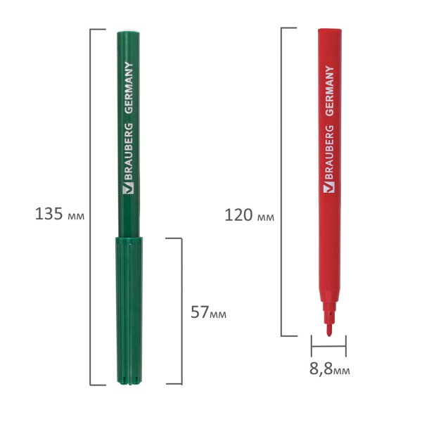 Фломастеры BRAUBERG "Морские легенды", 12 цветов, вентилируемый колпачок, картонная упаковка с блестками, 150552 - Фломастеры классические