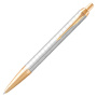Ручка шариковая PARKER "IM Premium Pearl GT", жемчужный лак, позолота, синяя, 2143643 - Ручки шариковые подарочные