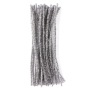 Проволока синельная для творчества "Блестящая", серебряная, 30 шт., 0,6х30 см, ОСТРОВ СОКРОВИЩ, 661544 - Проволока синельная (пушистая)
