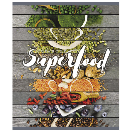 Тетрадь А5, 48 л., ПЗБМ, скоба, клетка, выборочный TWIN лак, "Ломтики" (5 видов), 029365 - Тетради 40-48 листов