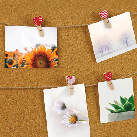 Прищепки декоративные "Сердечки", 10 штук, 3,5 см, ассорти, со шпагатом, ОСТРОВ СОКРОВИЩ, 662674 - Прищепки для творчества