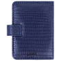 Визитница/кредитница однорядная GALANT "Contract", на 24 карты, под кожу крокодила, застежка, синяя, 235398 - Визитницы и кредитницы однорядные карманные