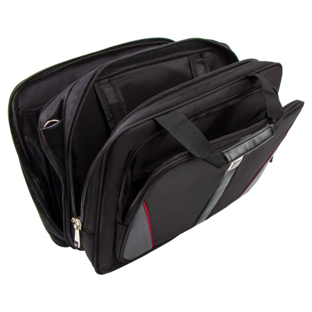 Сумка-портфель BRAUBERG с отделением для ноутбука 15-16", "Business", 2 отделения, черная, 41х32х15 см, 240389 - Сумки деловые с отделением для ноутбука и планшета