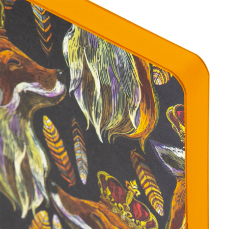 Ежедневник недатированный А5 (138х213 мм), BRAUBERG VISTA, под кожу, гибкий, 136 л., "Fox king", 112023 - Ежедневники с покрытием "под кожу и ткань"