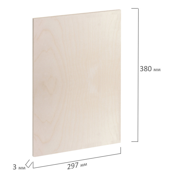 Заготовка деревянная для выжигания, выпиливания, росписи, А3 (297*380 мм), 1 штука, ОСТРОВ СОКРОВИЩ, 150650 - Наборы для выжигания