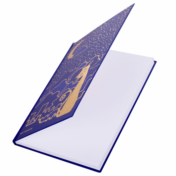 Блокнот А5 (135х206 мм), 80 л., твердый переплет, клетка, фольга, BRAUBERG, "Кошечка", 126051 - Блокноты в книжном переплете