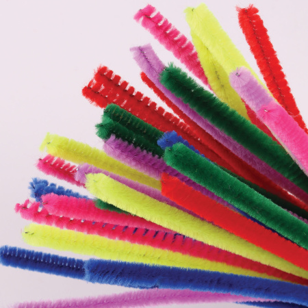 Проволока синельная для творчества "Пушистая", 6 цв., 30 шт., 0,6х30 см, ОСТРОВ СОКРОВИЩ, 661521 - Проволока синельная (пушистая)