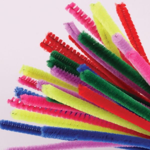 Проволока синельная для творчества "Пушистая", 6 цв., 30 шт., 0,6х30 см, ОСТРОВ СОКРОВИЩ, 661521 - Проволока синельная (пушистая)