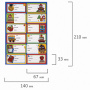 Наклейки для маркировки школьных принадлежностей "Школа", 12 штук, ассорти, 14х21 см, ЮНЛАНДИЯ, 662711 - Наклейки