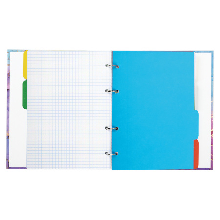 Тетрадь на кольцах А5 (175х215 мм), 120 листов, твердый картон, клетка, с разделителями, BRAUBERG, Marble, 404086 - Тетради на кольцах и сменные блоки к ним