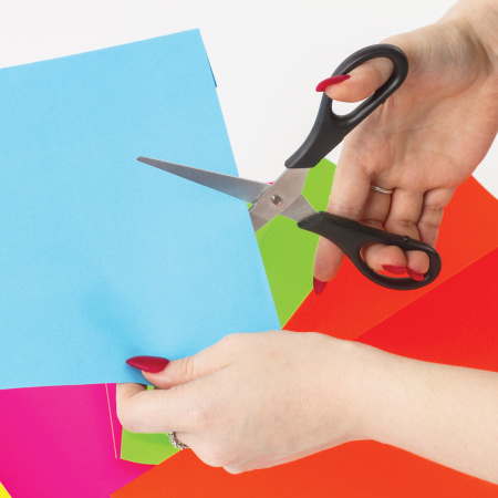 Ножницы ОФИСМАГ "Standard" 170 мм, классической формы, черные, 237099 - Ножницы универсальные