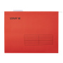 Подвесные папки А4 (350х240 мм) до 80 л., КОМПЛЕКТ 10 шт., красные, картон, STAFF, 270931 - Подвесные папки А4