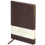 Еженедельник датированный 2024 БОЛЬШОЙ ФОРМАТ А4 210х297 мм, BRAUBERG "Comodo", под кожу, коричневый, 115008 - Еженедельники