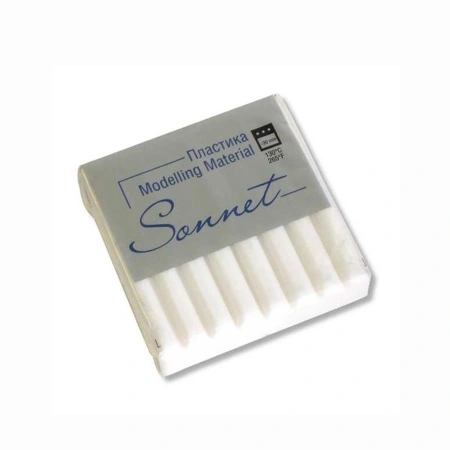 Полимерная глина (пластика) "Сонет" цвет флуоресцентный белый брус 56 г